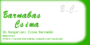 barnabas csima business card